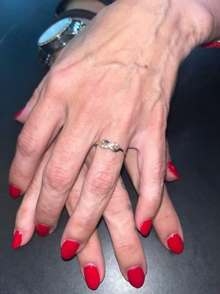 Anillo Oro 18k Infinito Dama Circonita