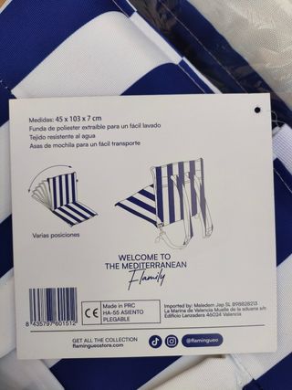 DOS ASIENTOS PLEGABLES SILLA TUMBONA FLAMINGUEO