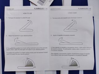 DOS ASIENTOS PLEGABLES SILLA TUMBONA FLAMINGUEO