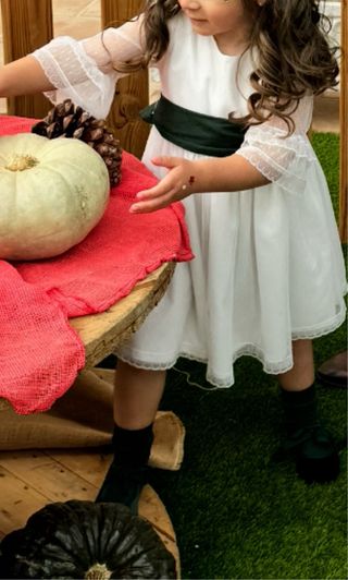 Vestido y capa ceremonia niña talla 4 años