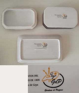Bandeja y Caja de Porcelana Goya