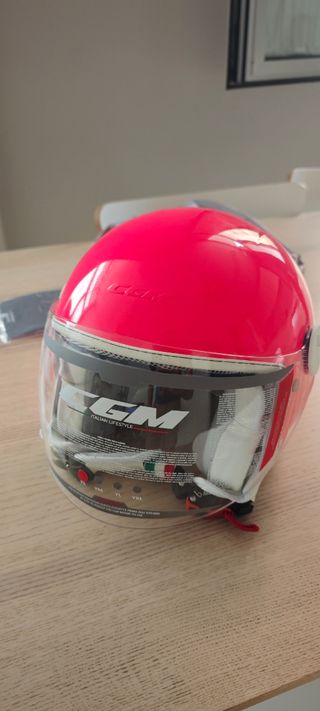 Casco de moto CGM rosa infantil