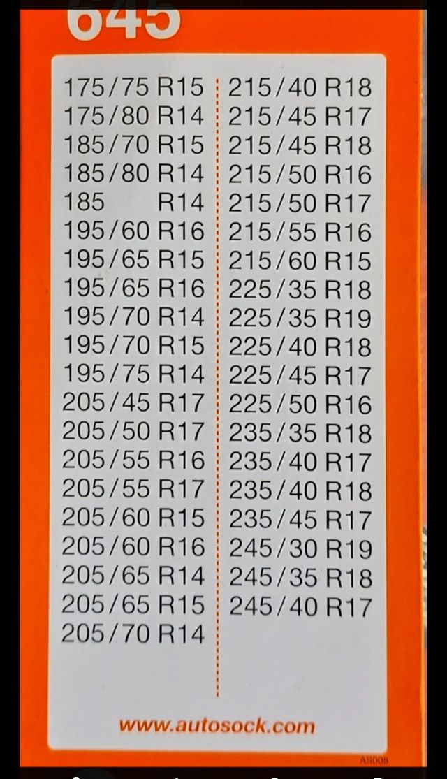 Calze da neve per pneumatici (antislittamento)