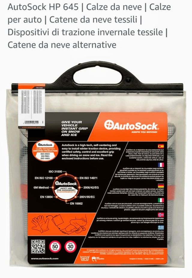 Calze da neve per pneumatici (antislittamento)