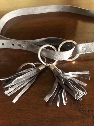 Cintura scamosciata grigia regolabile