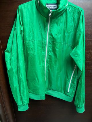 Giubbino impermeabile verde