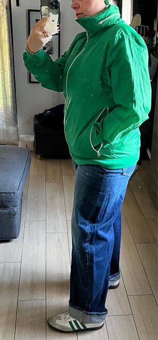 Giubbino impermeabile verde