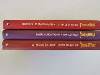 Pesadillas. R L Stine. 3 libros Dobles 6 historias