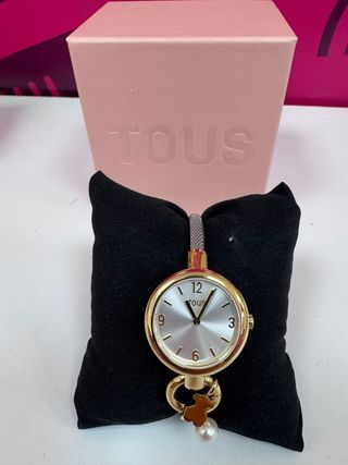 Reloj pulsera señora o Hold Charms de acero IP dorado con c