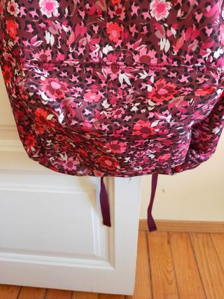 Mochila floral rosa y morada