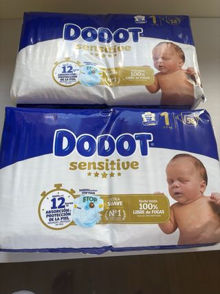 Pañales Dodot Sensitive Talla 1 (2-5 kg)
2 pack