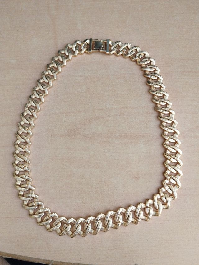 Cadena Cubana Oro Acero Inoxidable