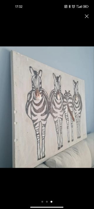 Cuadro Grande cebras 120*90