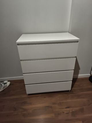 Cómoda Malm Ikea 4 cajones Blanca