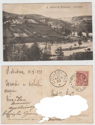 Cartolina S. Andrea di Medesano Parma Panorama