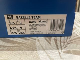 Adidas Gazelle Team nere/arancioni