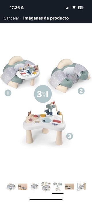 Mesa de actividades para bebé