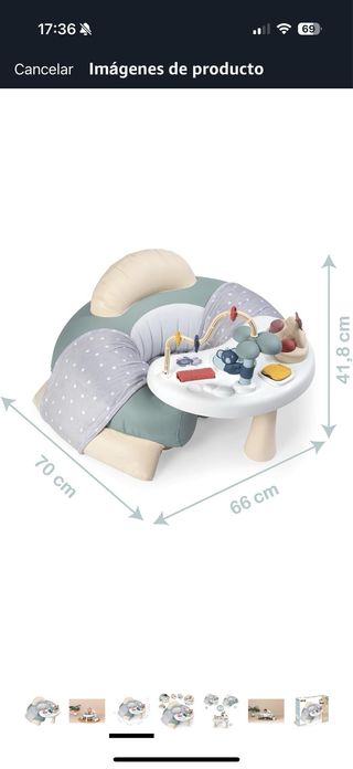 Mesa de actividades para bebé