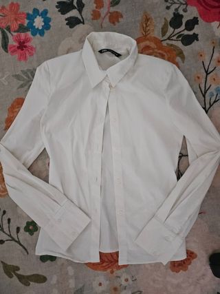 Camisa Zara Blanca Mujer