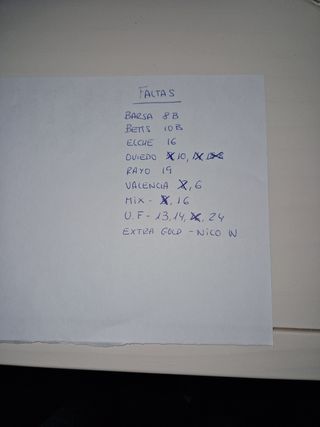 Cambio cromos liga 25.26
