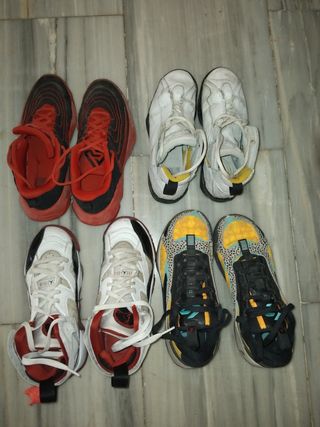 Zapatos Nike Jordan Negros y Rojos