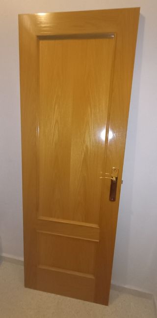 Puerta interior madera roble medidas 2030x725x35