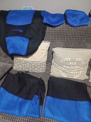 Fundas para asientos de coche - Azul y Negro