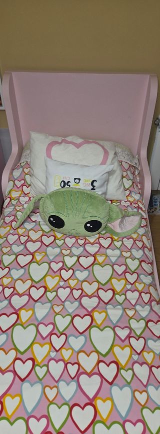 Cama infantil extensible rosa