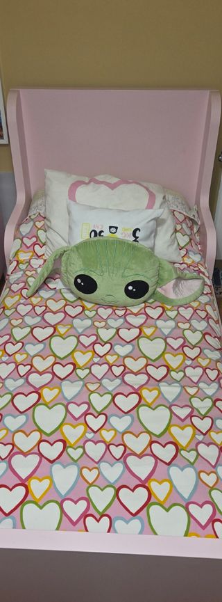 Cama infantil extensible rosa