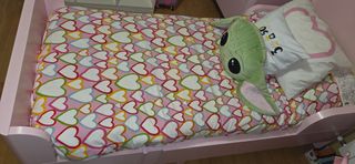 Cama infantil extensible rosa