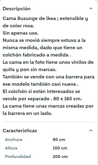 Cama infantil extensible rosa