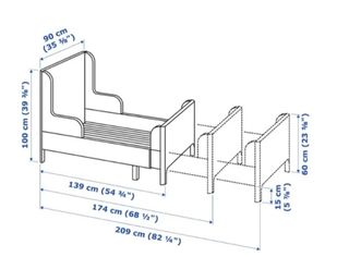 Cama infantil extensible rosa
