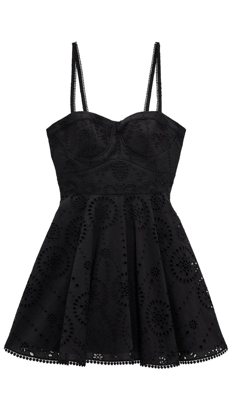 Vestido Zara Negro Bordado Perforado de segunda mano por 14 EUR en