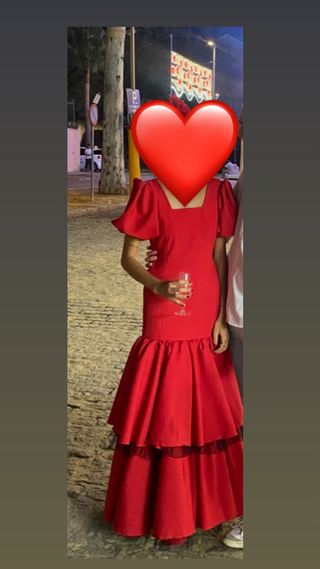 Traje de flamenca rojo