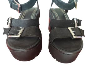 Sandalias Plataforma Bershka Negras