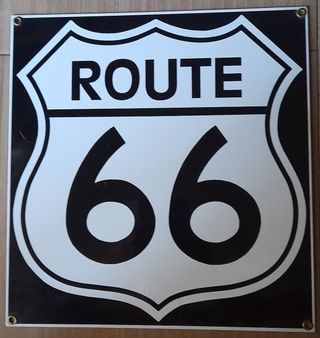 Cartel Metálico Route 66