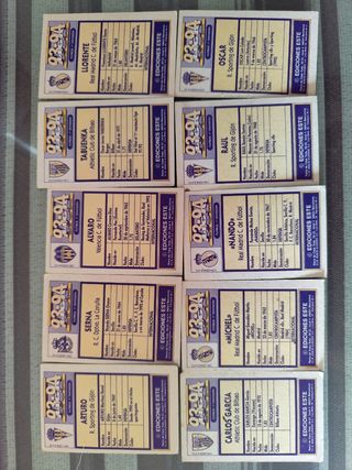 Cromos de fútbol antiguos