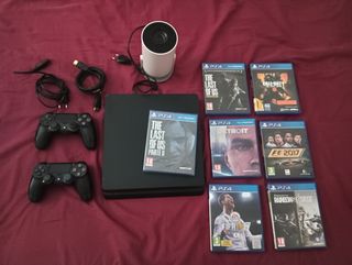 PS4 1TB + 7 
Juegos + Proyector+Auriculares Gamer