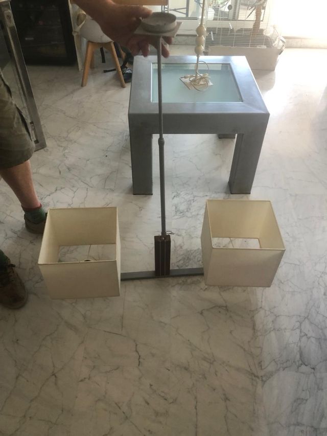 Mesa de centro diseño cristal y metal