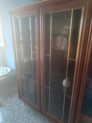 Vitrina Rectangular Madera y Cristal Renovada