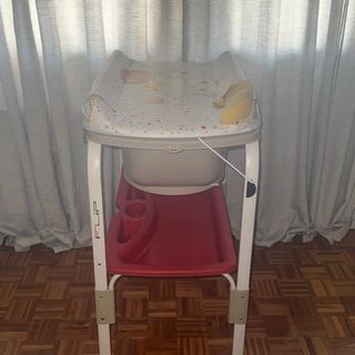 Bañera cambiador para bebé desgastado desplegable