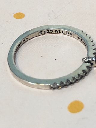 Anillo Pandora Talla 54 con Circonitas Azules