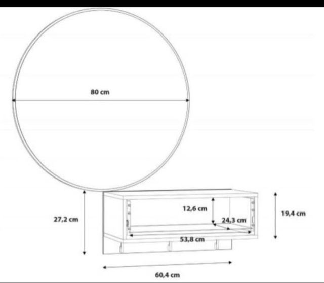 Mueble recibidor con espejo