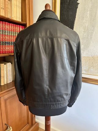 Giacca pelle Facimp bomber vintage size M uomo