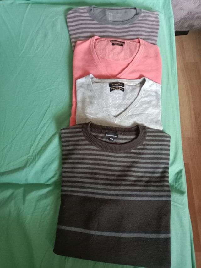 Lote 4 jerseys caballero Calvin Klein, Massimo Dut