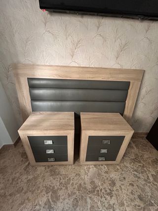 Cabecero y mesitas de noche para cama 1,50