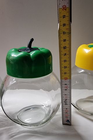 Set 3 Barattoli Vintage Vetro Plastica