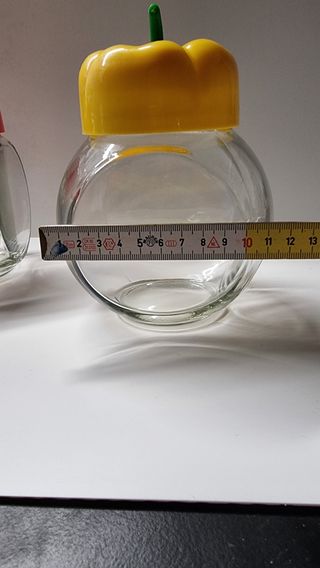 Set 3 Barattoli Vintage Vetro Plastica