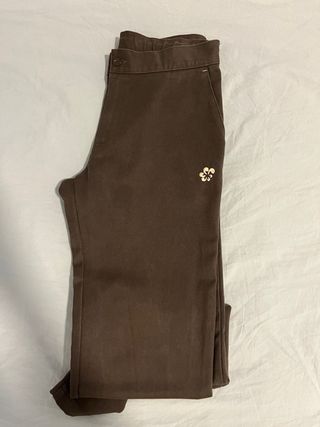 Pantalón largo uniforme marrón