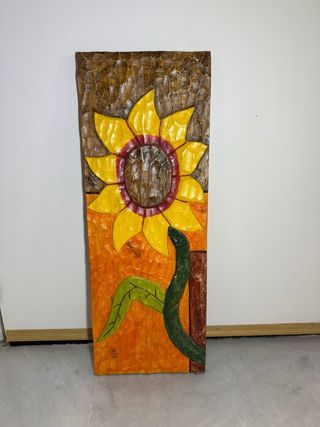 Cuadro Decorativo de Madera Girasol
